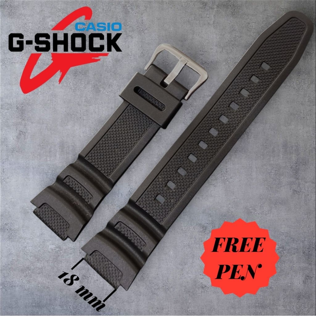 Tali Jam Tangan G-Shock W-218H|AE-1000W|GA-2000|GBA-900|GA-140|Rubber Tebal – Kuat, Tahan Air, Buckl