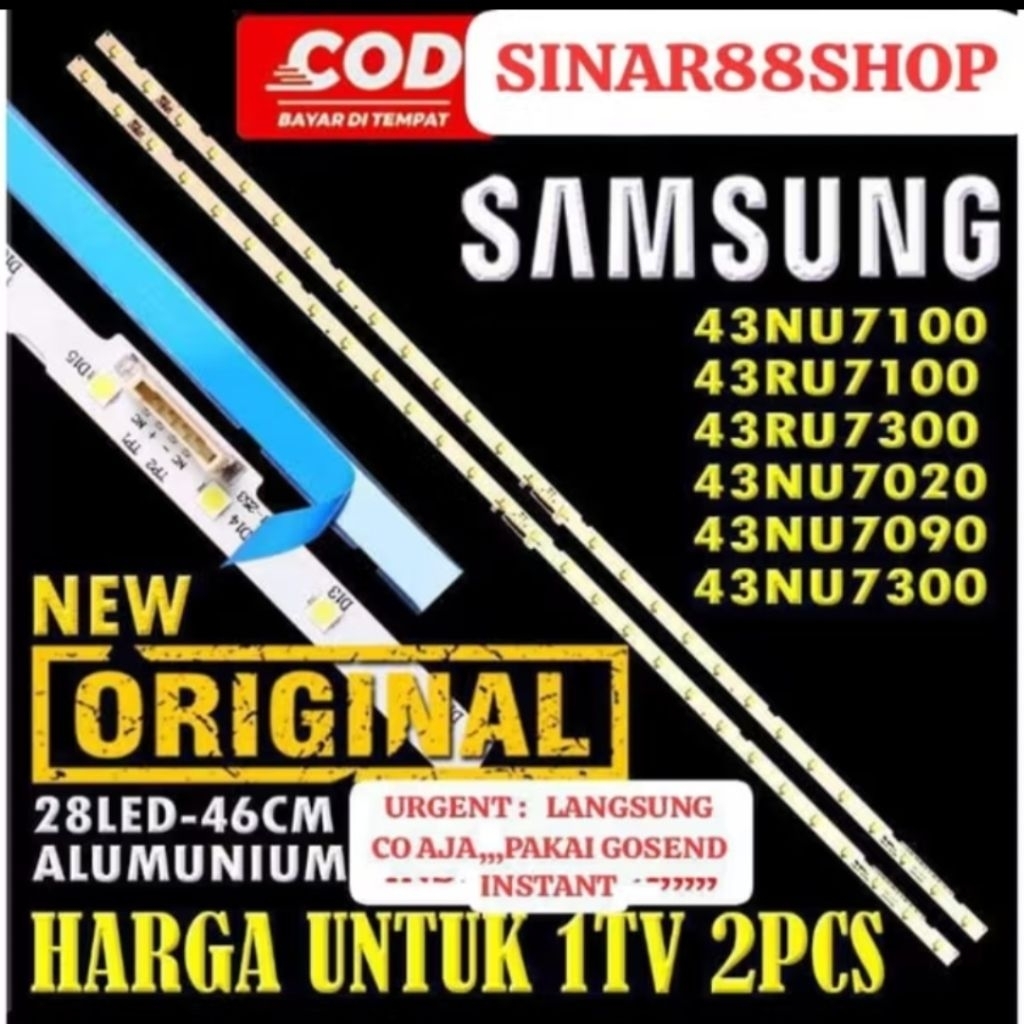 BACKLIGHT TV LED SAMSUNG
UA43N5500 UA43NU7100K UA43NU7100 K UA43NU710