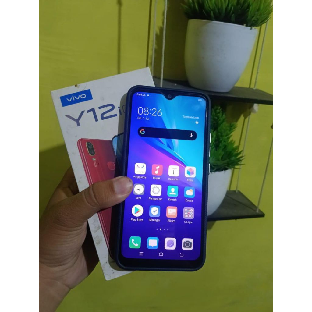 Di jual Murah HP Vivo Y 12 i RAM 3/32 fullset barang Bagus Normal siap Pakai