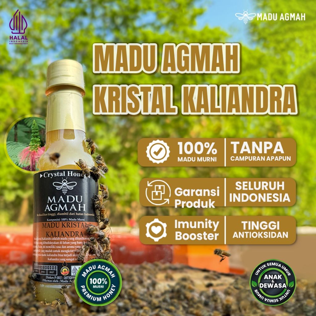 Madu Agmah Kaliandra 100% Asli & Murni Raw Honey Imunitas