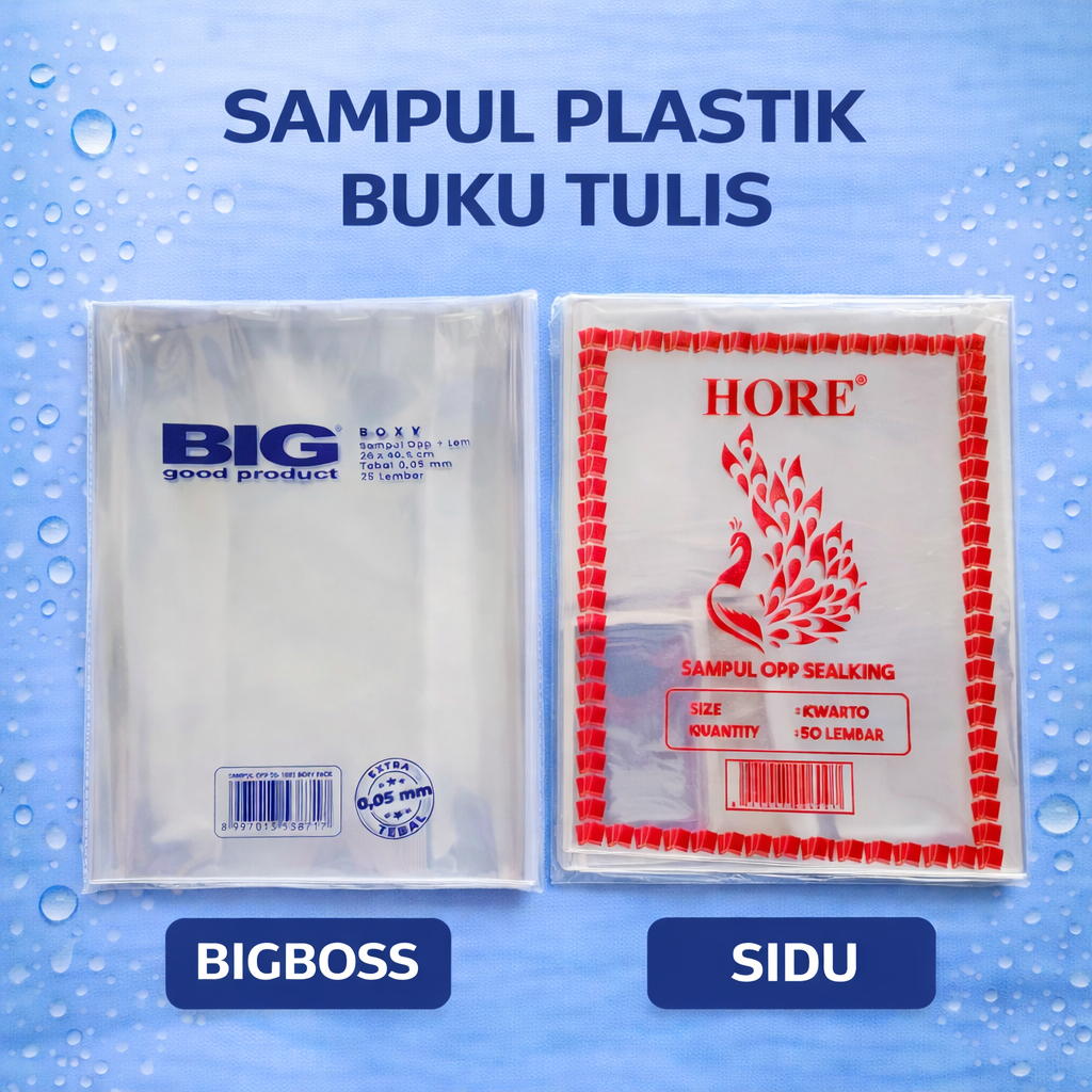sampul plastik untuk menyampul buku tulis