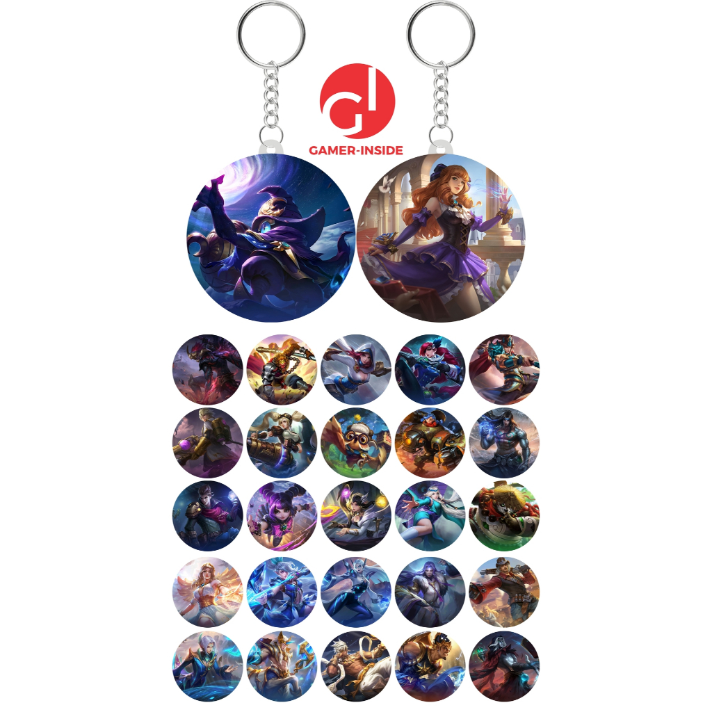 GANTUNGAN KUNCI KARAKTER MOBILE LEGEND 44/HERO/EPIC/LEGEND/SKIN