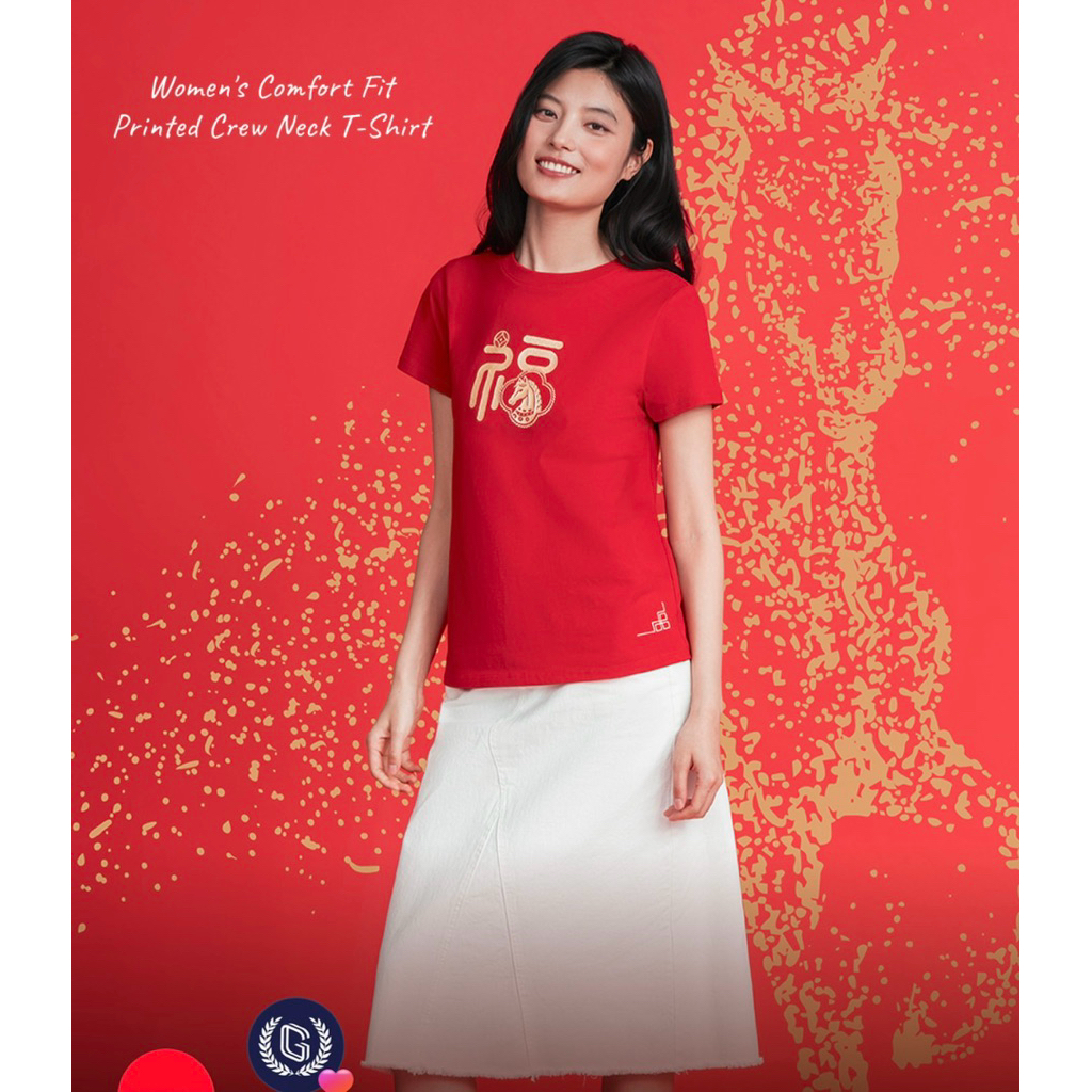 Giordano Tee Women Giordano Red CNY size S M L XL XXL from 499k