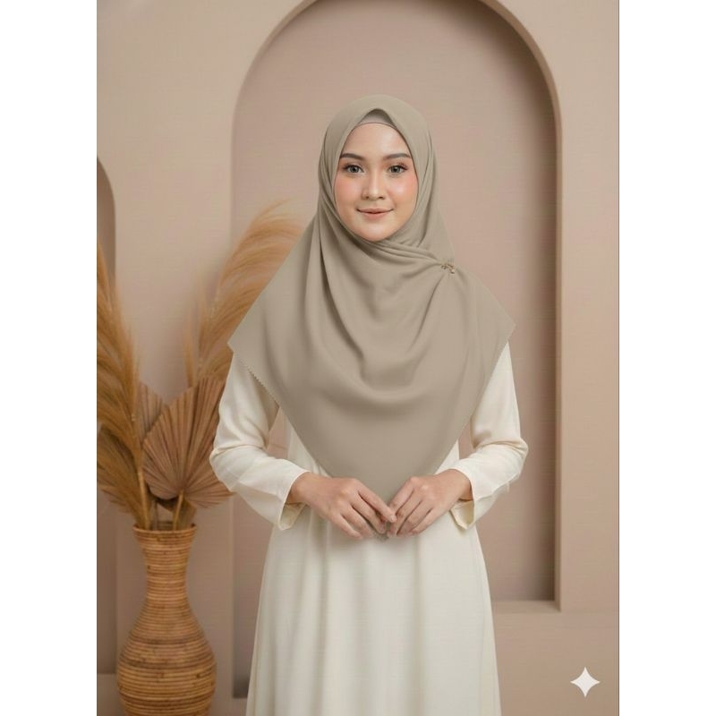 PARIS PREMIUM WARNA BEIGE || JILBAB SEGIEMPAT