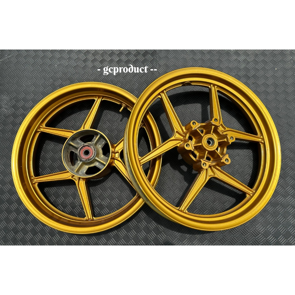 Velg Tapak Lebar AXIO Full Set Depan Belakang – Vixion NVA/NVL, CB150R Old, Megapro New, Verza - Tin