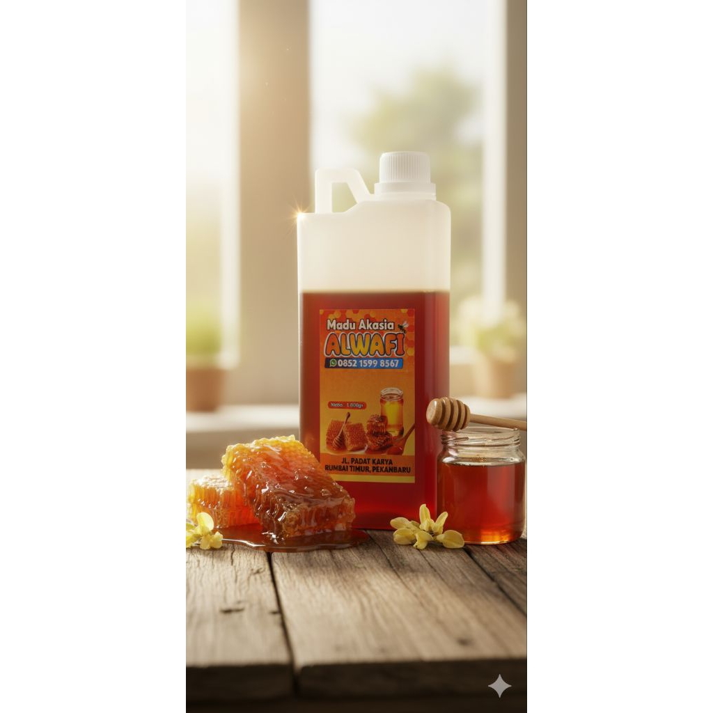 Madu asli hutan riau 1 kg akasia / Madu asli / Madu asli sarang / Madu asli murni/ Madu asli 100% ta
