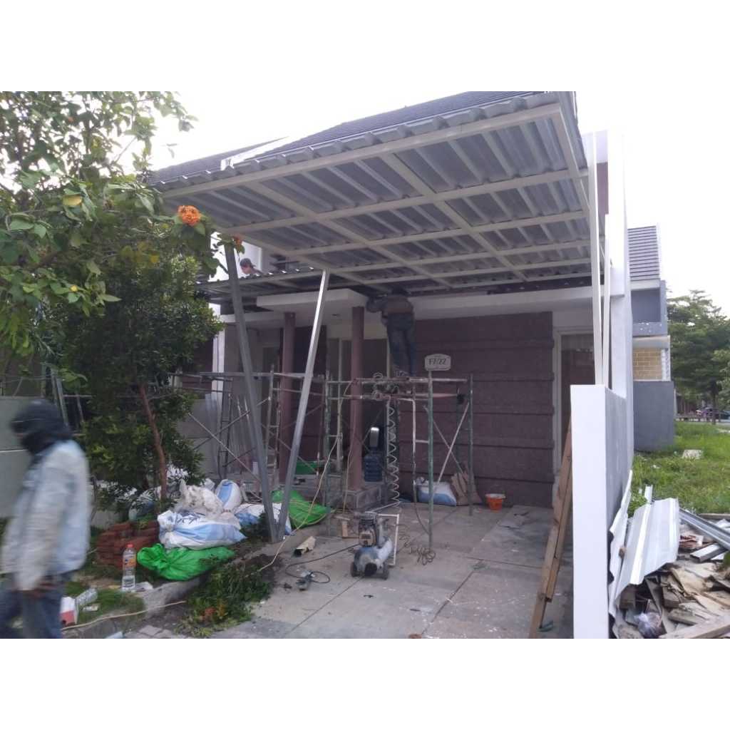 Kanopi Spandek Minimalis Custom untuk Carport Rumah