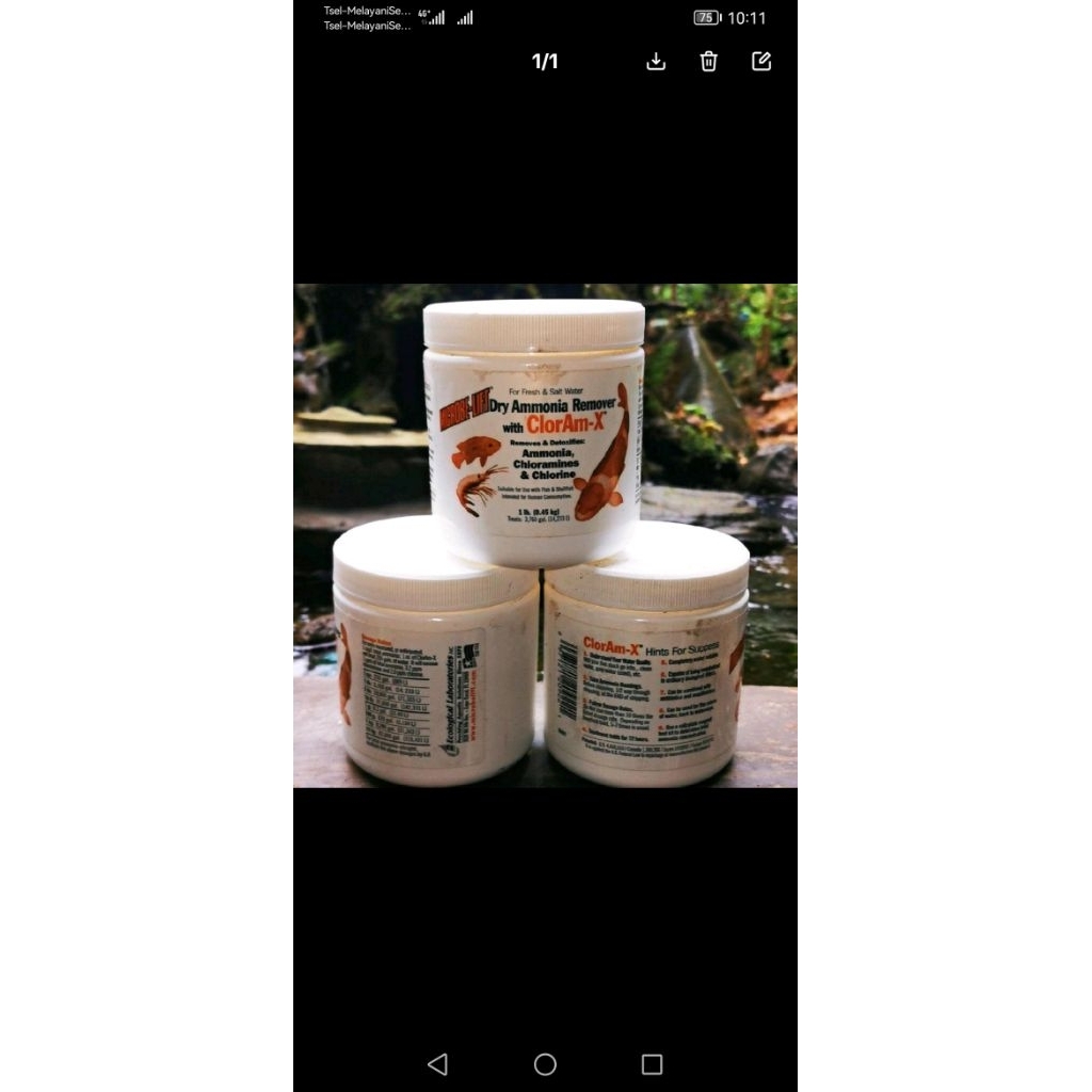 ClorAm-x water conditioner  aquarium air laut dan tawar..kunci sukses breeding nemo dan ikan air taw