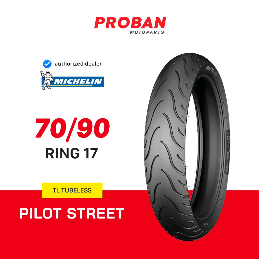 Ban Motor Tubeless Ring 17 MICHELIN TL PILOT STREET 70/90-17