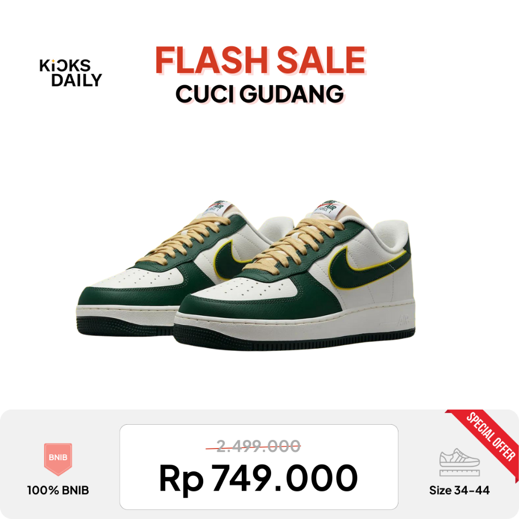 Sepatu Sneakers Nike Air Force 1 ‘07 Sail Noble Green BNIB Global Market