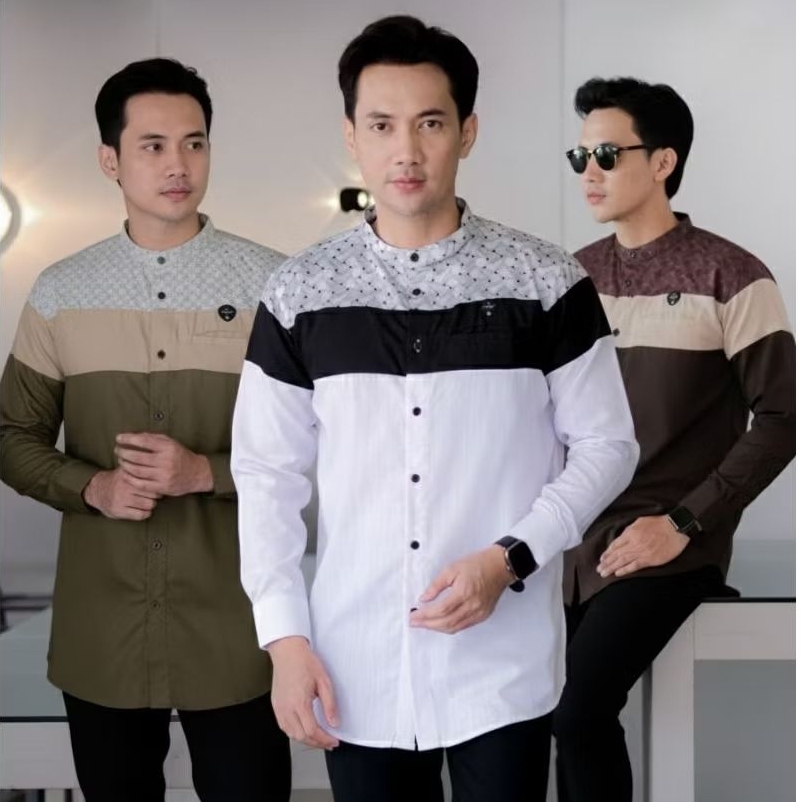 Baju Koko new Al Fadh  Kemko Dewasa Lengan Panjang by Ilnaaf