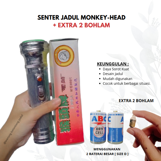 [ BONUS EXTRA 2 BOHLAM ] SENTER SENTOLOP JADUL MONKEY HEAD 300FT NEW OLD STOK BATERAI BESAR