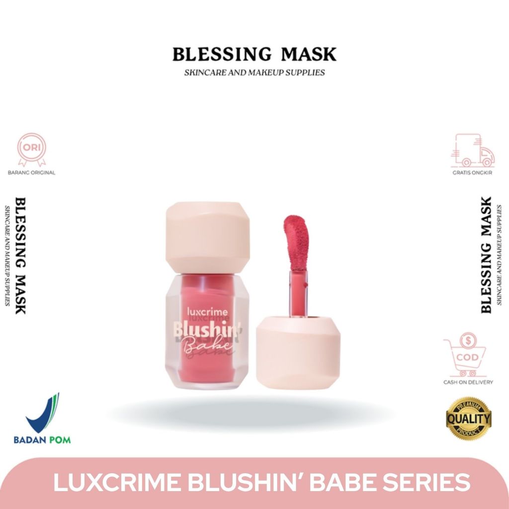 LUXCRIME Blushin Babe Series - Shes a Doll | Shes a Vibe 4gr | Perawatan & Kecantikan / Kosmetik / K