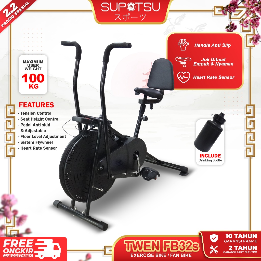 Free Perakitan Khusus Daerah Tertentu - Sepeda Statis Orbitrack Fan Bike TWEN FB3 FB31 FB32 FB32S