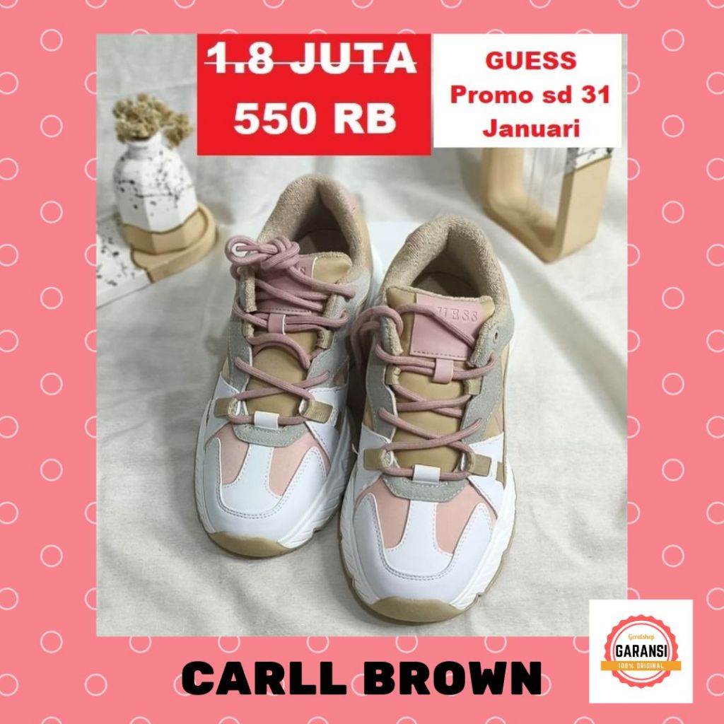 Sepatu sneakers wanita seri CARLL Guess 100% original store