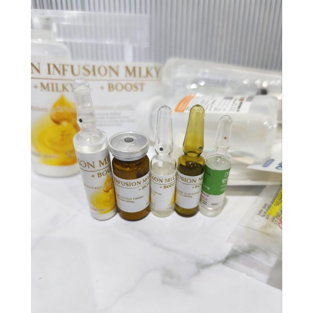 Infus milky whitening infusion booster free dna salmon & alkes