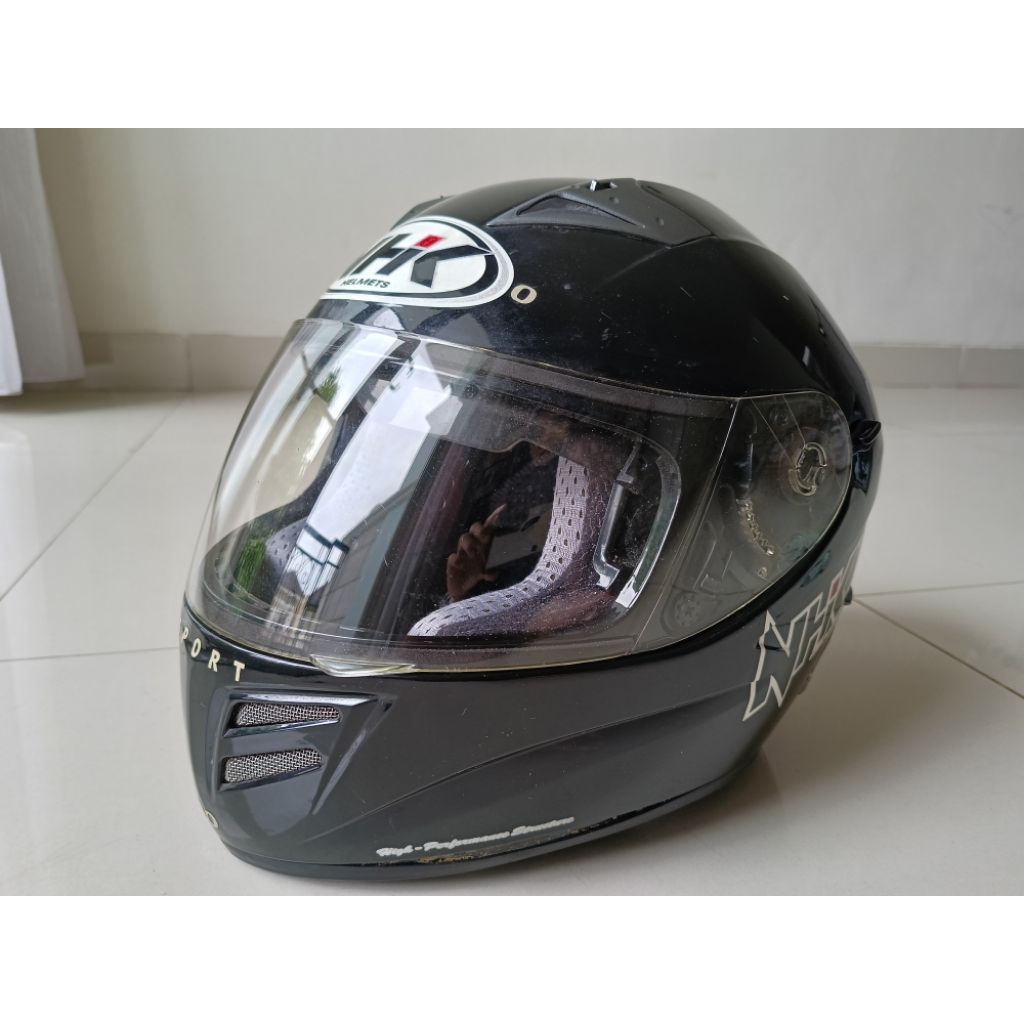 [size L] Preloved helm NHK full face original black helmet