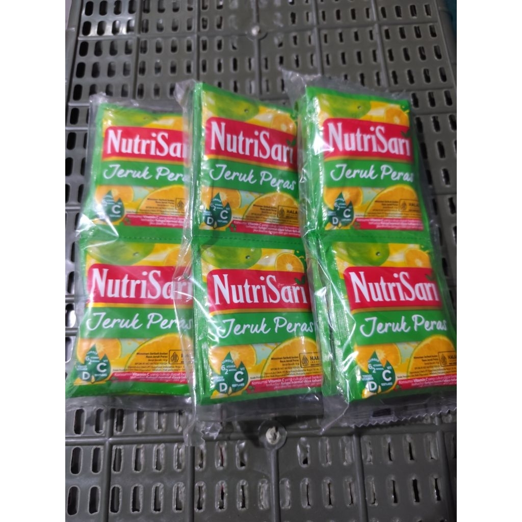 Nutrisari Jeruk Peras Renceng 10 Sachet, Nutrisari 10pcs, Nutrisari Jeruk Peras