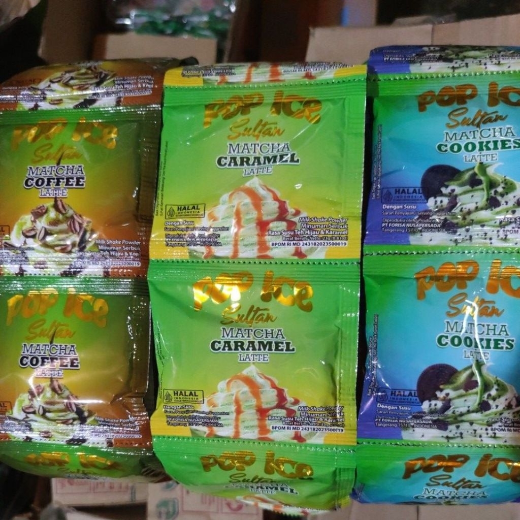 Pop Ice Sultan Varian Matcha Latte