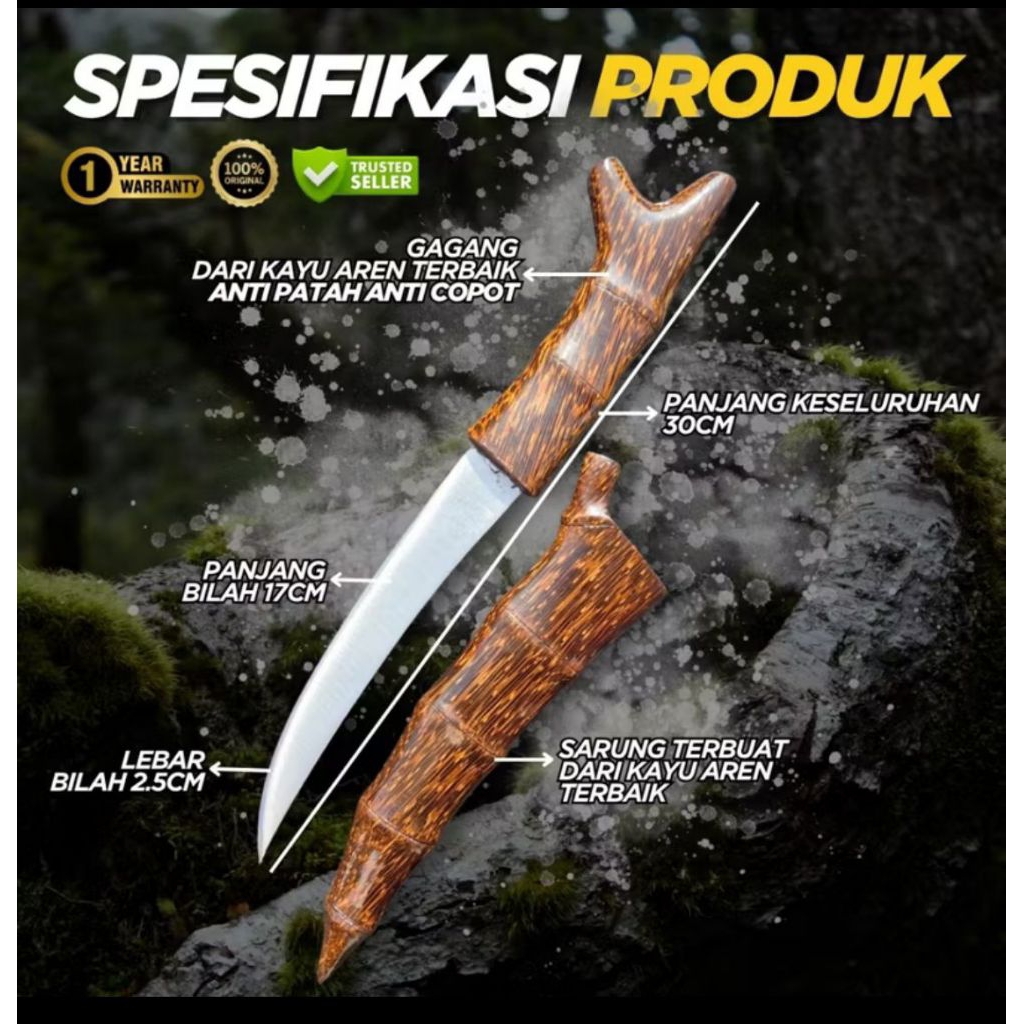 Pisau Sisit Dahan Multifungsi Baja Per SUP9 – Tajam & Kuat