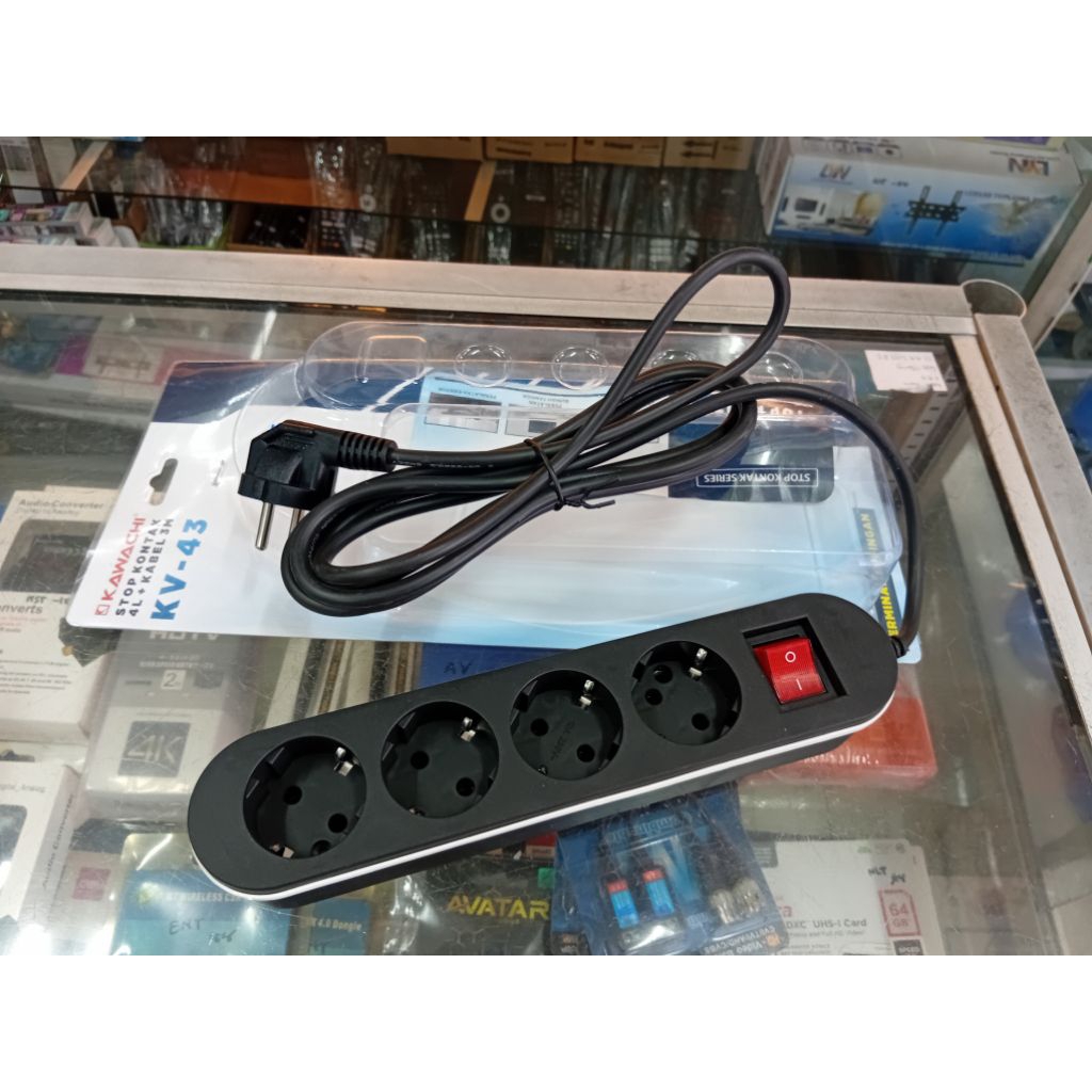 Extension/Colokan Kabel Kawachi KV-43(4L) kabel 3m(Hanya Khusus Batam)