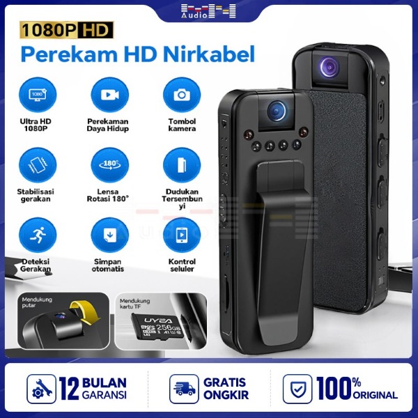 Perekam Konferensi Video Kamera Mini HD 1080P Perekam Video yang Dapat Direkam Infrared Night Vision