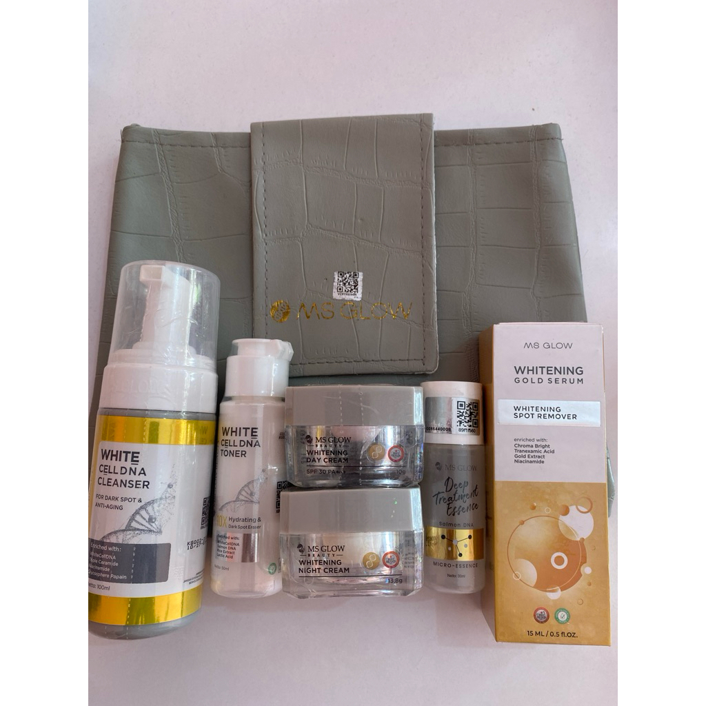 MS GLOW PAKET WHITENING + WHITENING GOLD SERUM