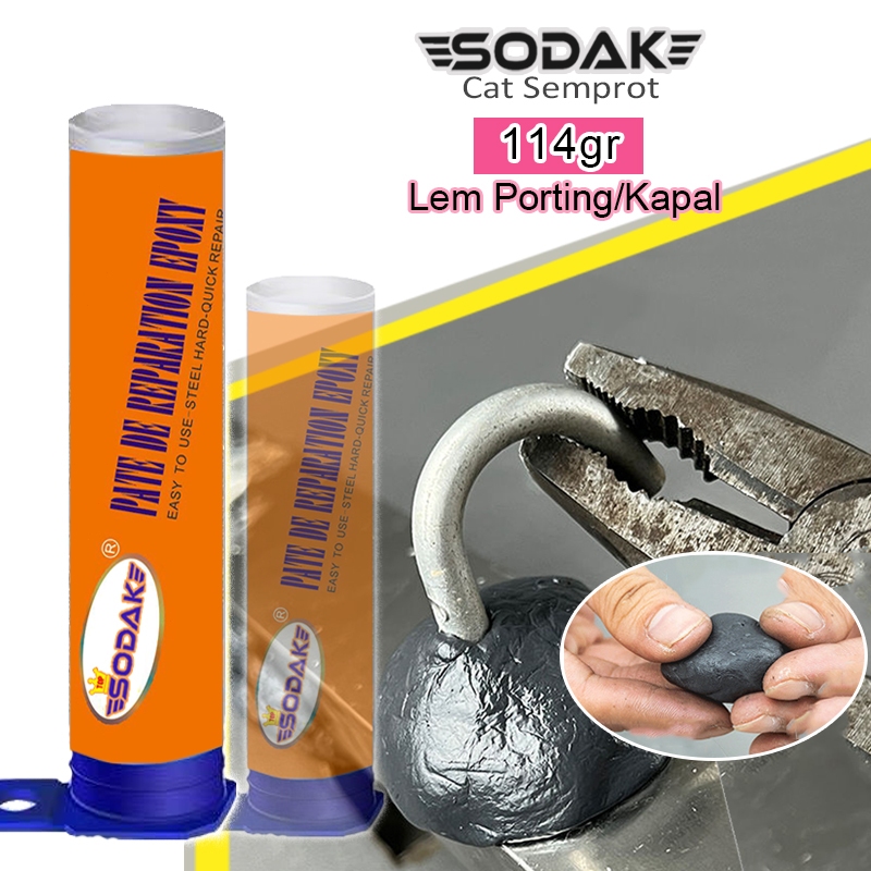 114gr Lem Porting Tahan Panas Tahan Bensin Panan / Lem Tambal Tangki / Lem Kapal Anti Air Anti Oil S