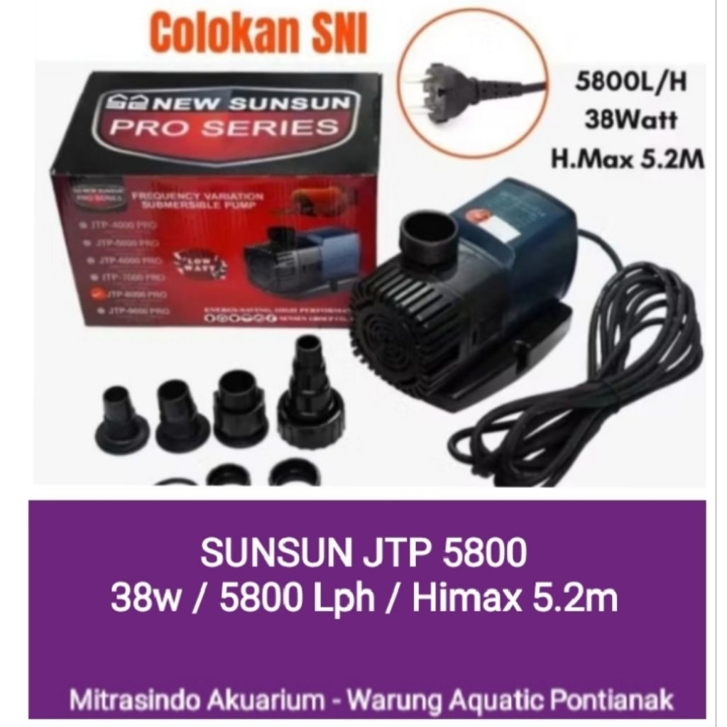 Sunsun JTP 5800 Pompa Celup Kolam Aquariumh