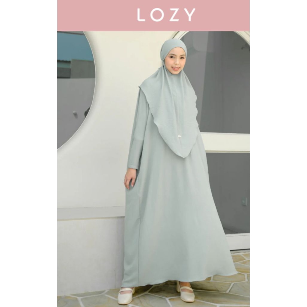 Hafsah Abaya Set Syari Lozy Sage