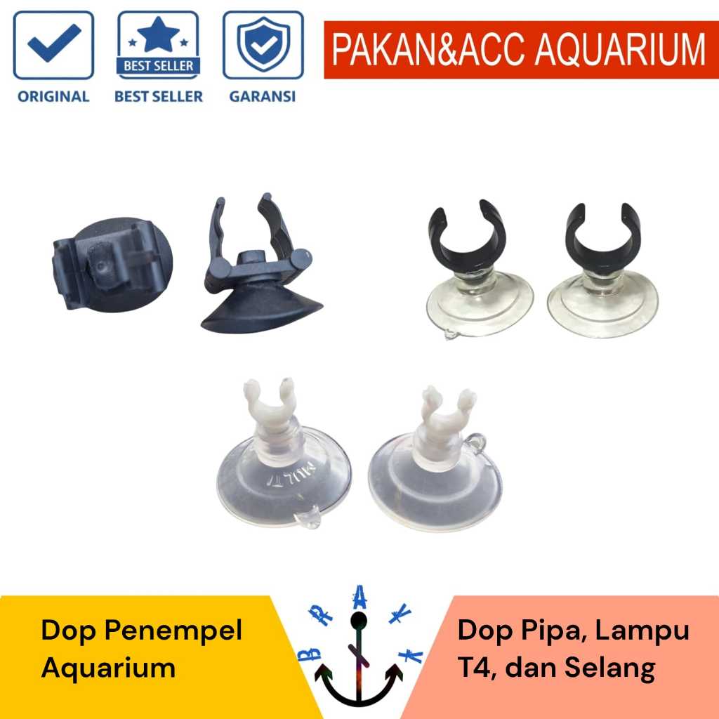 Dop Aquarium penempel Kaca Dop Selang Aerator Dop Lampu Dan Dop Pipa Aquarium