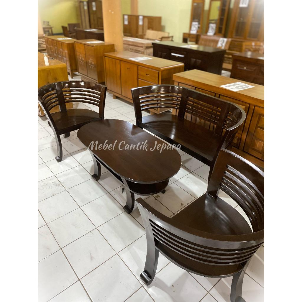 Set Kursi Tamu Cantik Bahan Kayu Jati/Kursi Meja Tamu Kayu Jati Jepara