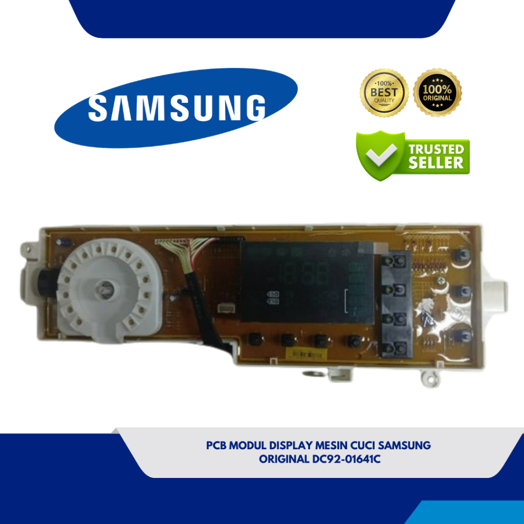 PCB MODUL DISPLAY MESIN CUCI SAMSUNG FRONT LOADING WW75H5200EW ORIGINAL DC92-01641C