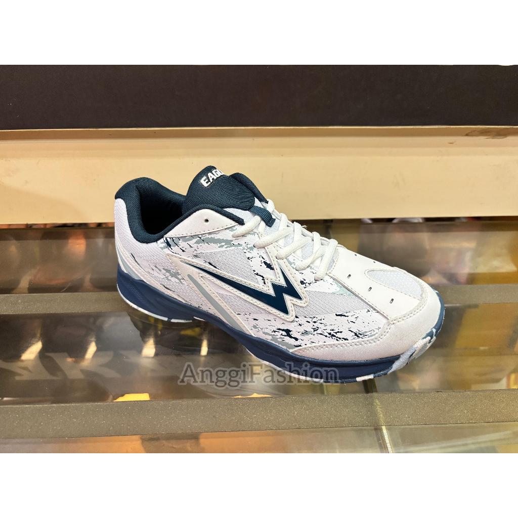 Sepatu Bulutangkis Pria Sepatu Badminton Eagle Shard - Putih Biru