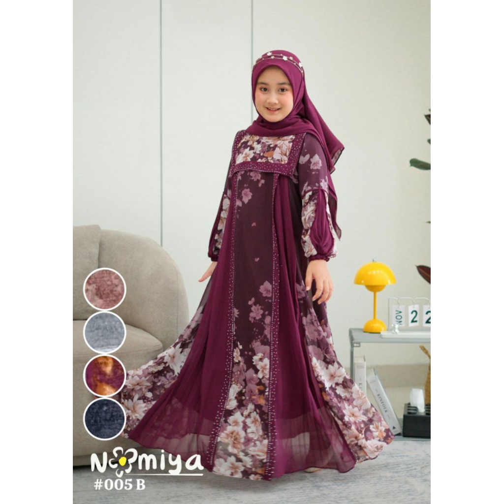 GAMIS SARIMBIT ANAK USIA 5-12TAHUN/GAMIS NOMIYA BJ5051