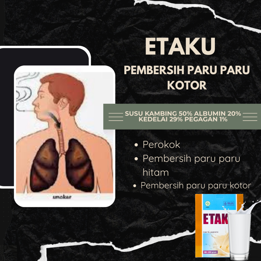 Susu Pembersih Paru Paru Kotor, Perokok, Obat Cairan Paru paru, Pembersih Paru Kotor Hitam -  SUSU E