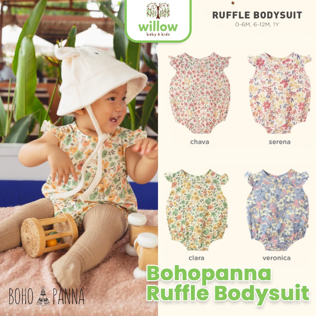 Bodysuit Bayi - Bohopanna Ruffle Bodysuit