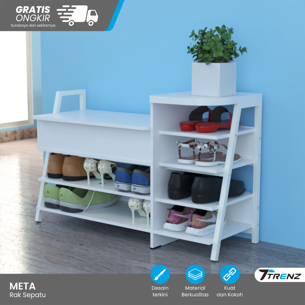 Trenz Furniture - Rak Sepatu Kaca 1701 Matkens PIERRO