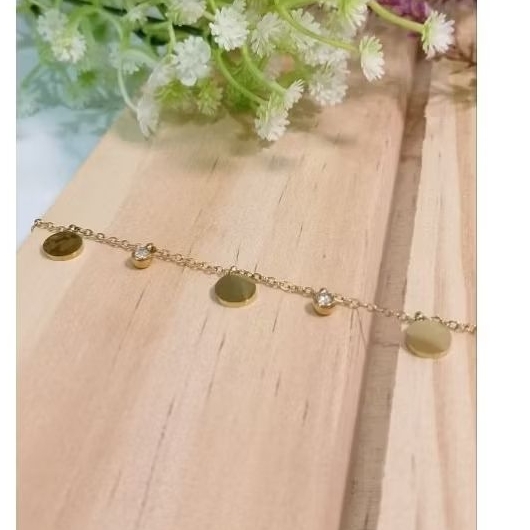 gelang rantai koin titatium