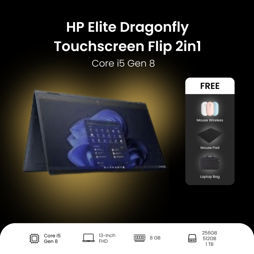 HP Elite Dragonfly | Core i5 Gen 8 8265U |Touchscreen Flip 2in1