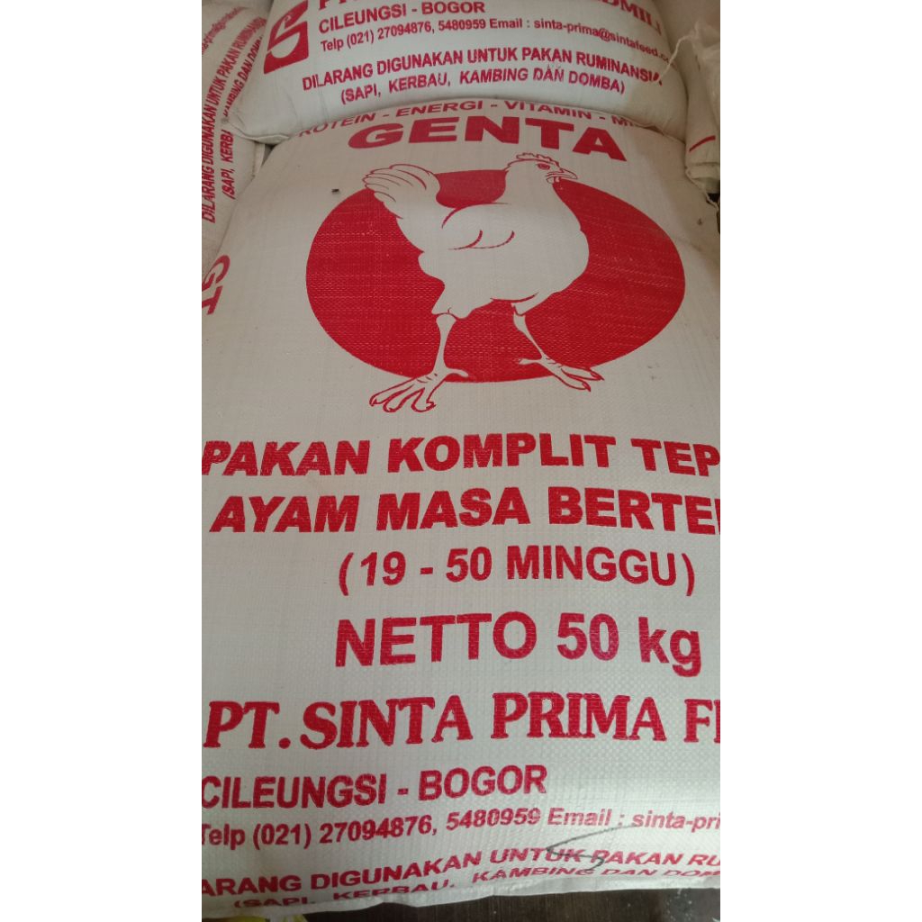 1 Zak pakan ayam petelur Genta produksi Sinta