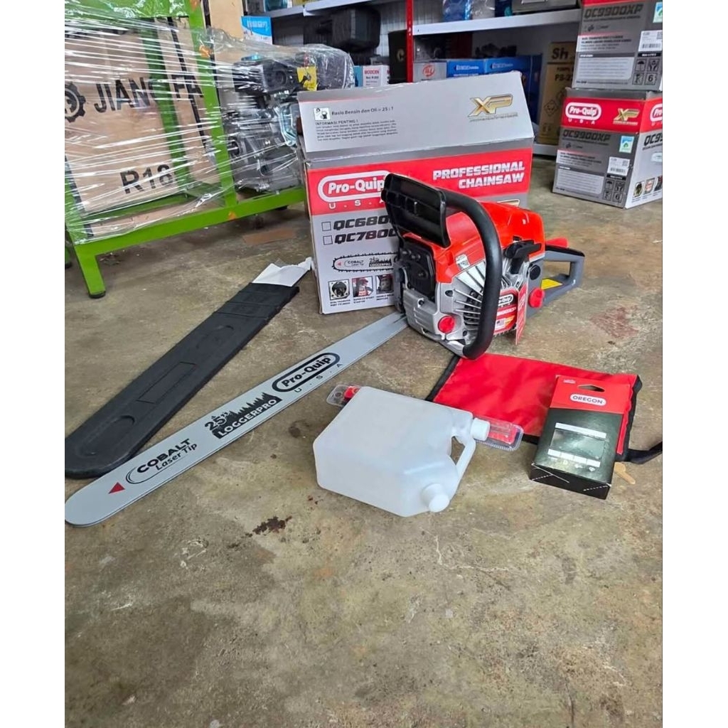 Mesin chainsaw senso Pro quip QC 7800 Bar 25in