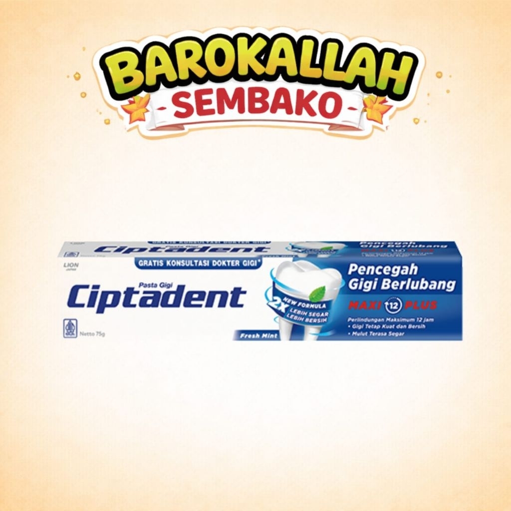 CIPTADENT PASTA GIGI 75 GRAM 1 DUS 72 PCS