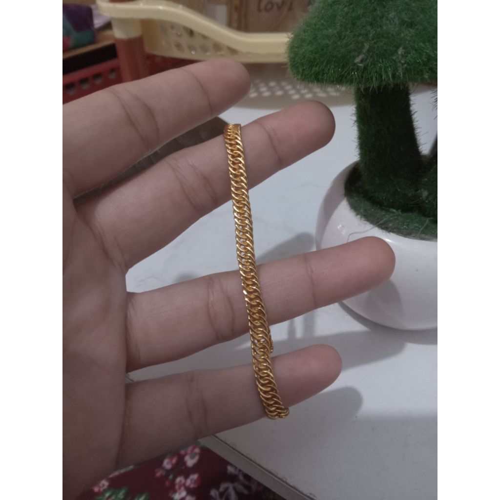 Gelang Lipan Perak 925 Mirip emas asli