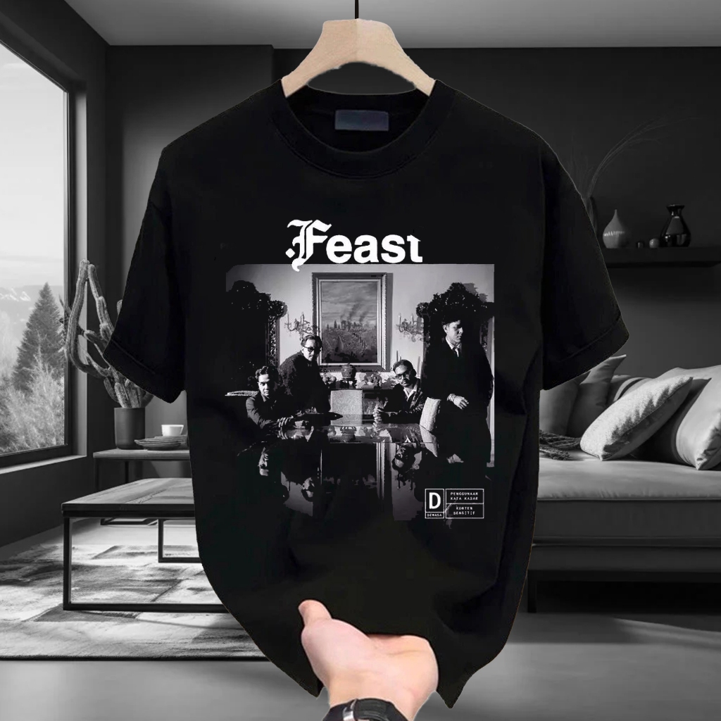 Kaos 24S 200 GSM Feast Membangun Dan Menghancurkan  - Album Musik Feast Membangun Dan Menghancurkan