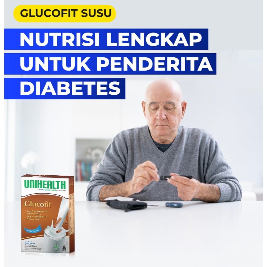 Glucofit Susu Diabetes Unihealth 750g Untuk Penderita Diabetes Tipe 2