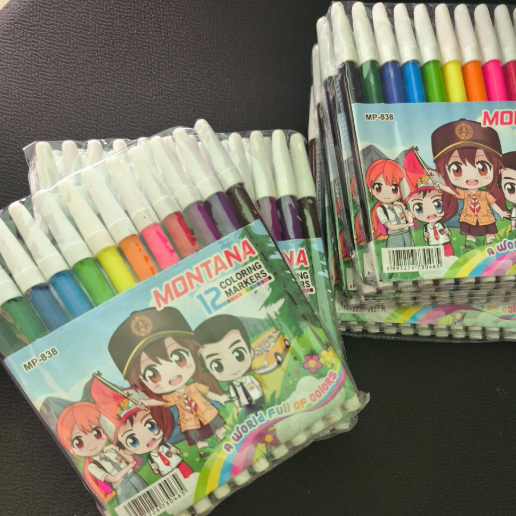 spidol mewarnai 12 warna / spidol mewarnai / spidol warna anak-anak / spidol menggambar