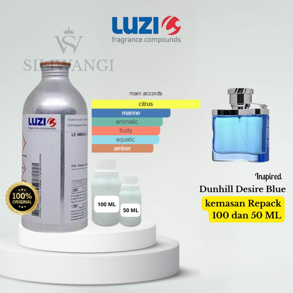 Desire Blue Produk Luzi Kemasan Repack 50 ML dan 100 MLMurni Tanpa Campuran
