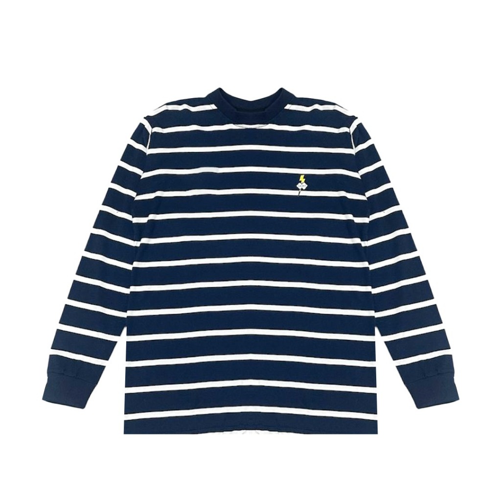 Puddinglane Kaos Unisex Pria Wanita Lengan Panjang Long Sleeve T-shirt Stripe Veronica