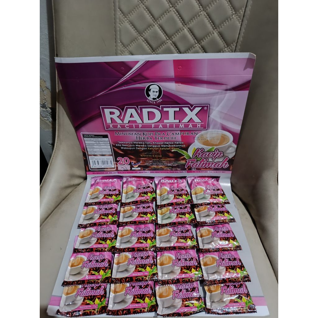 Kopi Radix Kacip Fatimah HPA Malaysia | Isi 20 Saschet, 1 Papan